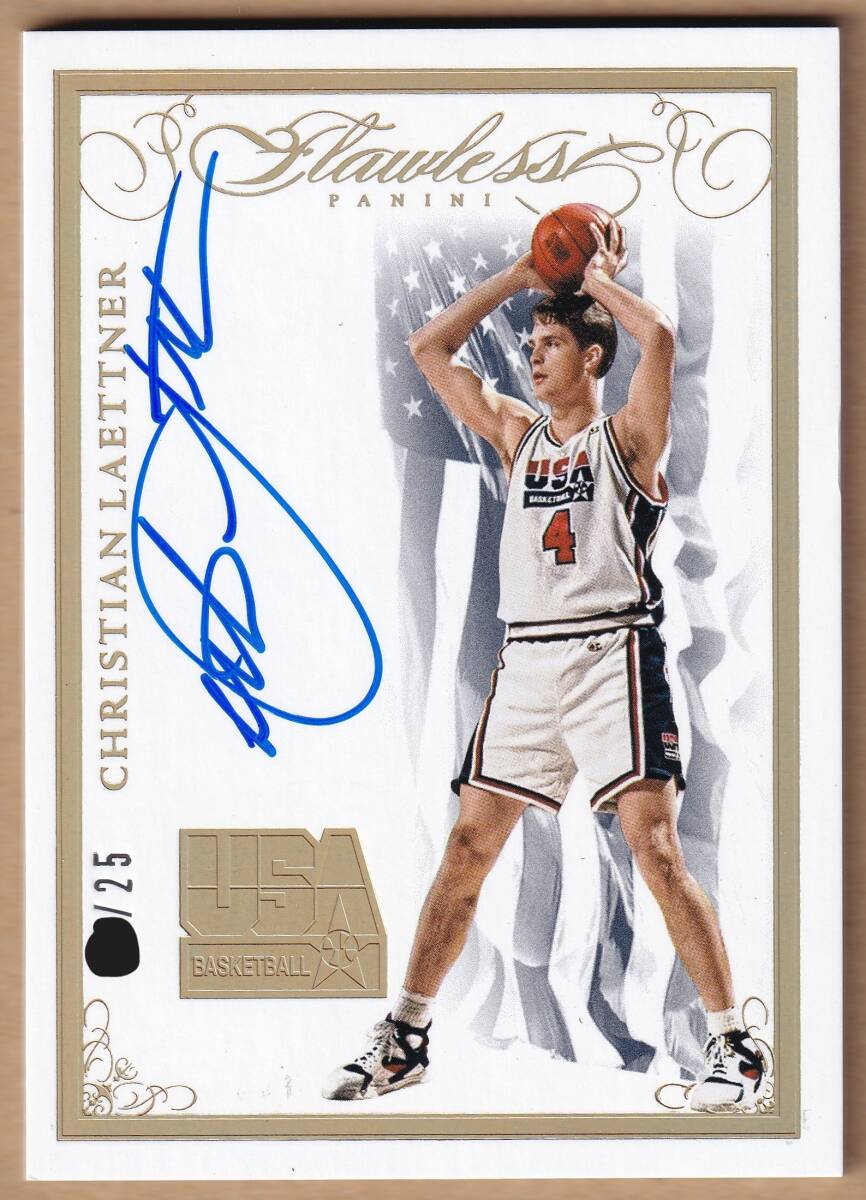 [NBA]CHRISTIAN LAETTNER автограф автограф карта 25 листов ограничение 2014-2015 PANINI FLAWLESS BASKETBALL AUTOGRAPH CARD[AUTO]