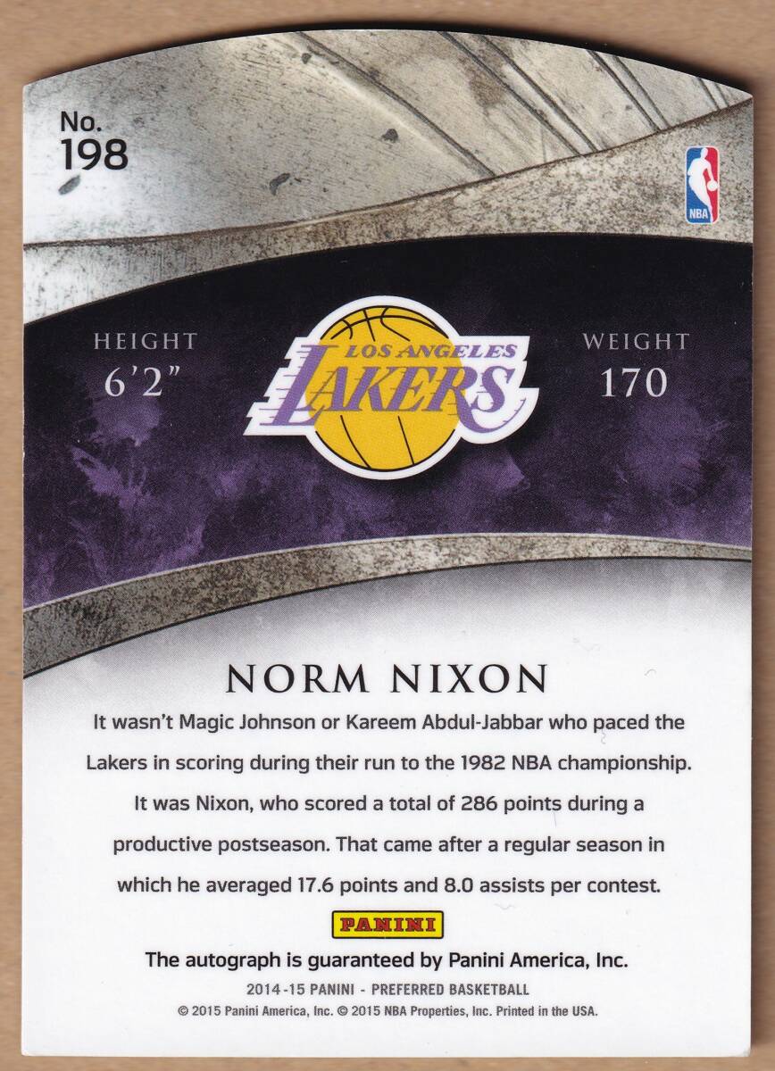 [NBA]NORM NIXON автограф автограф карта 75 листов ограничение 2014-2015 PANINI CROWN ROYALE BASKETBALL AUTOGRAPH CARD[AUTO]