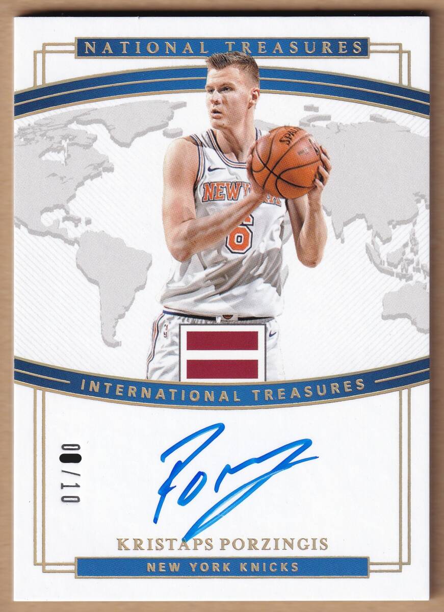 [NBA]KRISTAPS PORZINGIS автограф автограф карта 10 листов ограничение 2018-2019 PANINI NATIONAL TREASURES BASKETBALL AUTOGRAPH CARD[AUTO]