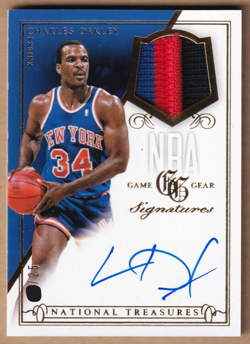 [NBA]CHARLES OAKLEY автограф автограф карта 25 листов ограничение 2013-2014 PANINI NATIONAL TREASURES BASKETBALL AUTOGRAPHED PATCH CARD[AUTO]
