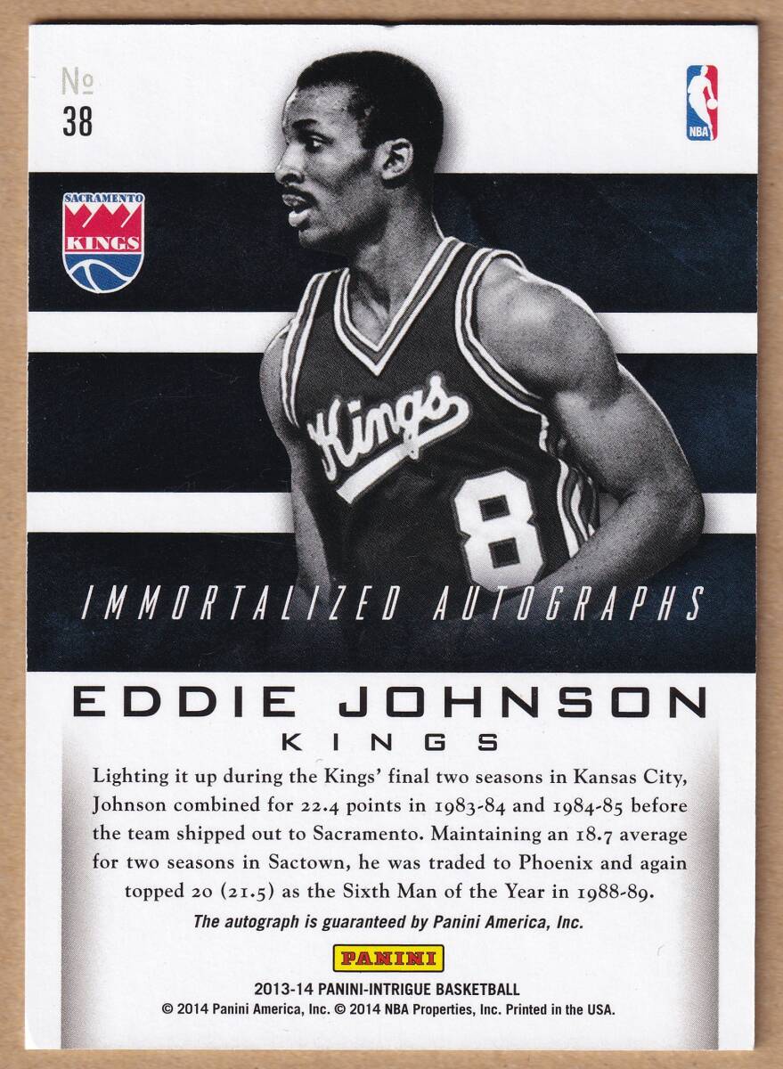 [NBA]EDDIE JOHNSON автограф автограф карта 99 листов ограничение 1st# 2013-2014 PANINI INTRIGUE BASKETBALL AUTOGRAPH CARD[AUTO]