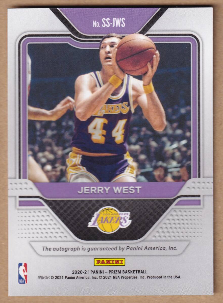 [NBA]JERRY WEST автограф автограф карта 2020-2021 PANINI PRIZM BASKETBALL AUTOGRAPH CARD[AUTO]