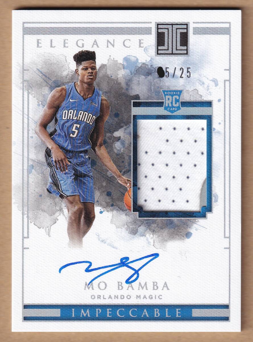 [RC]MO BAMBA автограф автограф карта 25 листов ограничение 2018-2019 PANINI IMPECCABLE BASKETBALL AUTOGRAPHED PATCH CARD / AUTO[NBA]