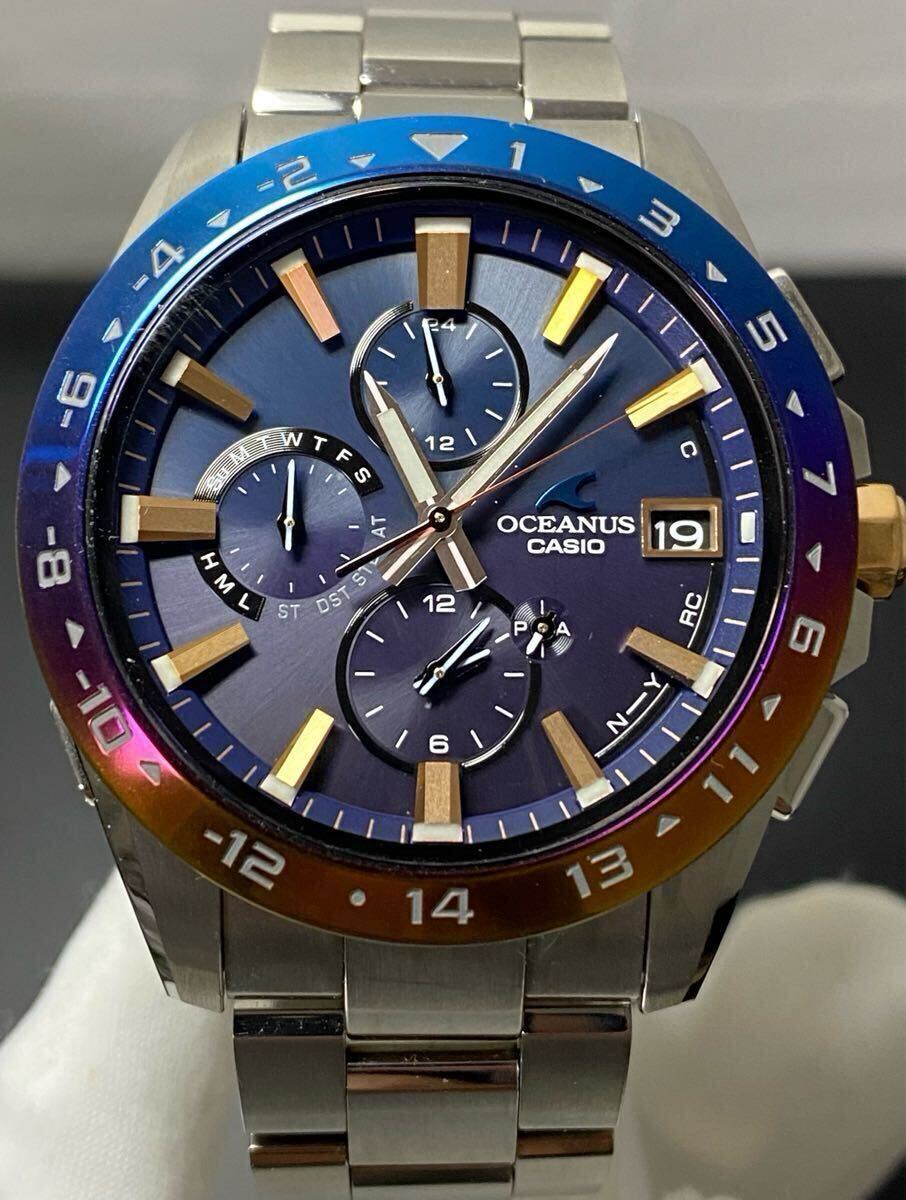 ★1円〜♪美品★CASIO OCEANUS カシオ オシアナス Bluetoothソーラー電波時計【OCW-T3000C-2AJF】15周年記念モデル 世界限定1000本の希少品_画像1
