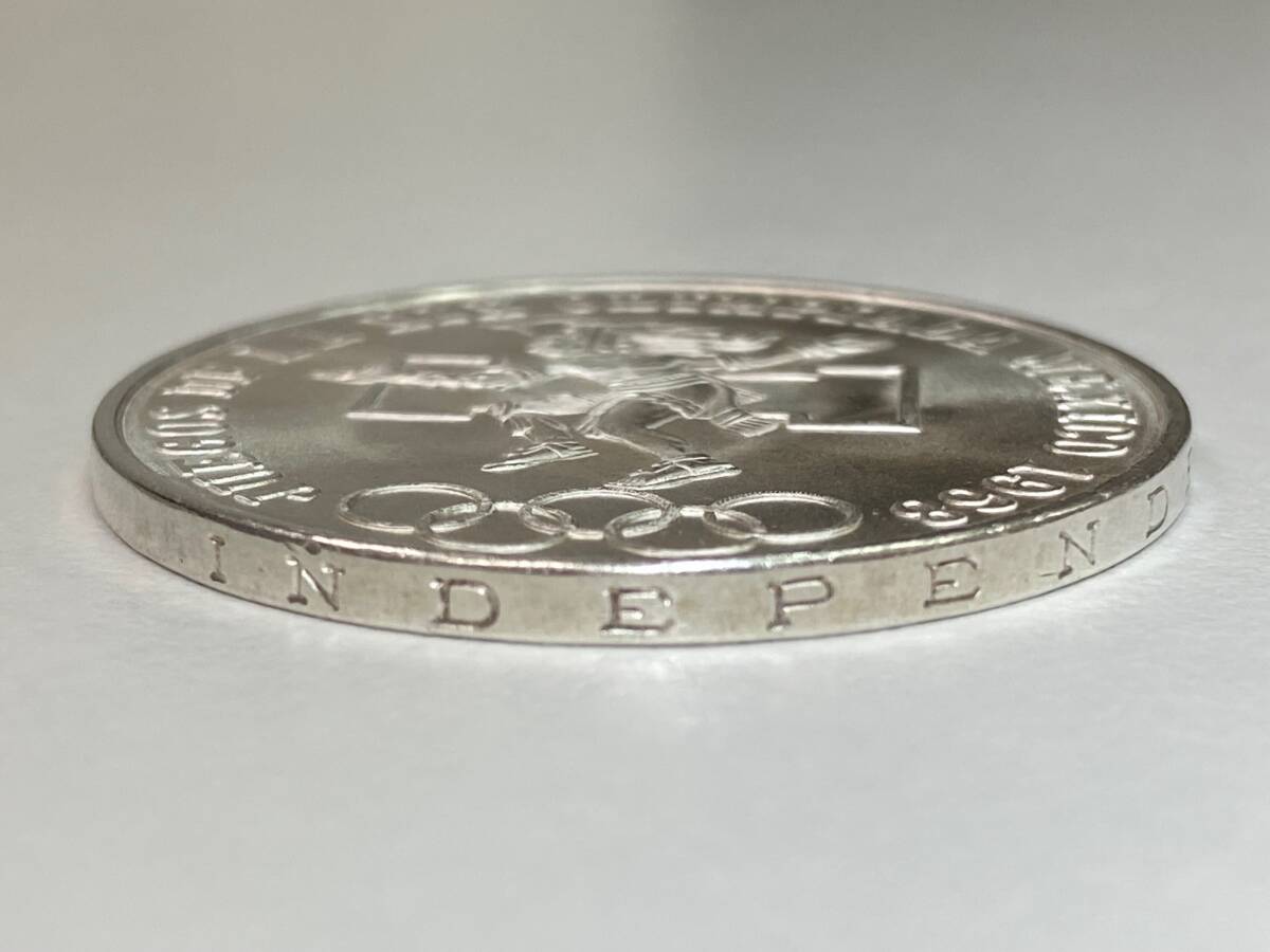 1968年 メキシコ オリンピック記念 25ペソ銀貨 MEXICO 記念硬貨 記念銀貨 【重さ：約22.6g】_画像5