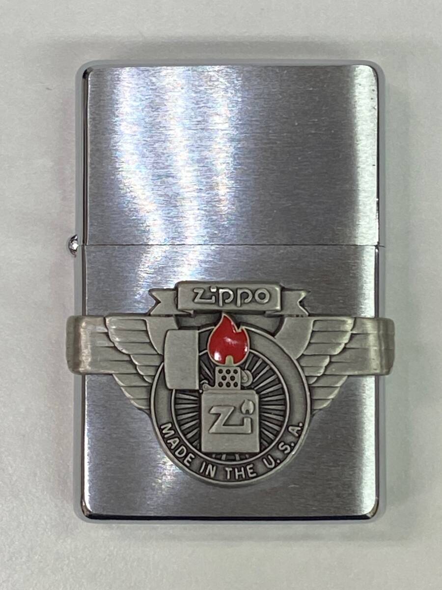 【火花が出る事のみ確認済み】ZIPPO ジッポー ZIPPO社ロゴ ジッポ社ロゴ 1998年製 オイルライター MADE IN THE U.S.A. PAT.2032695_画像1