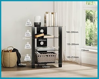 【新品送料無料】FITUEYES オーディオラック アンプラック パワーアンプキャビネット オーディオスピーカーアンプキャビネット_画像3