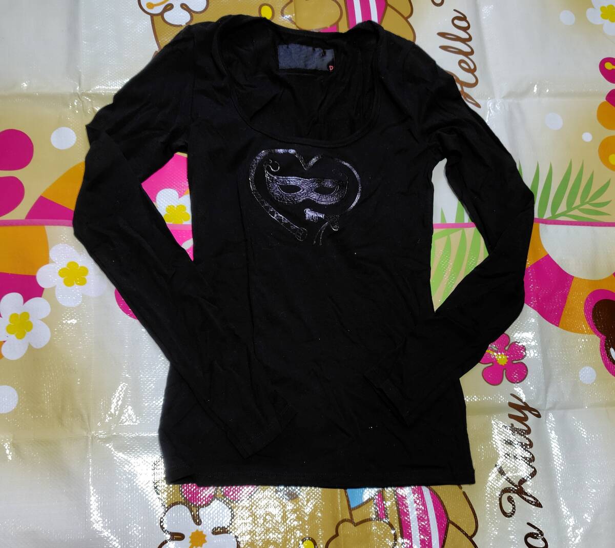 RoenロングTシャツ黒_画像1