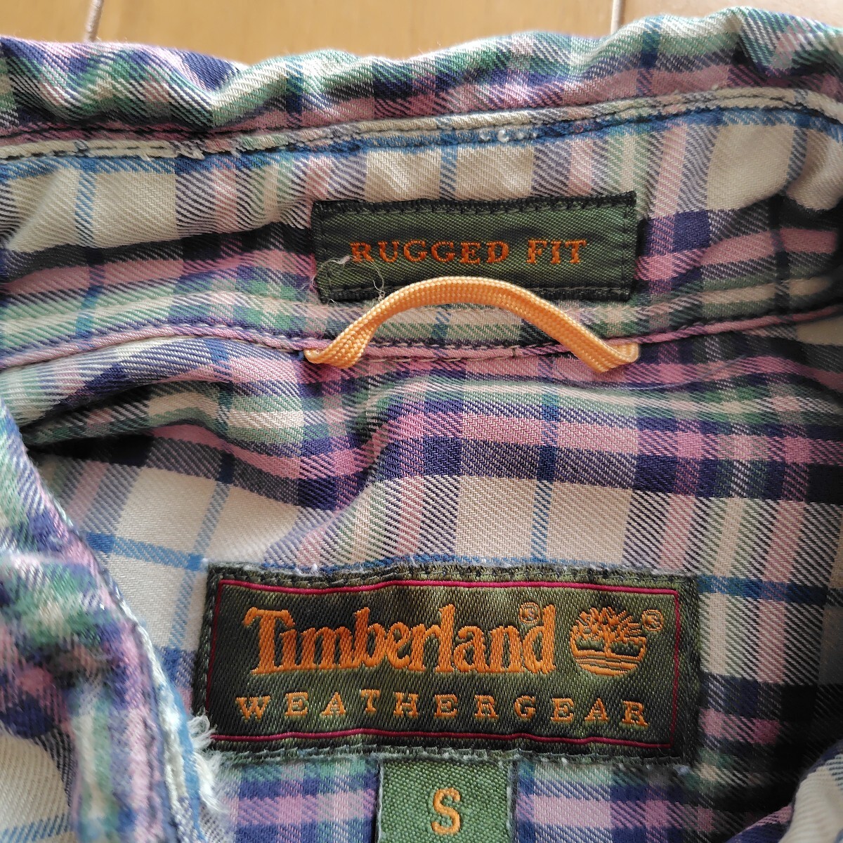 90s ティンバーランド Timberland 長袖 チェック ボタンダウン シャツ XL(表示Ｓ)_画像3