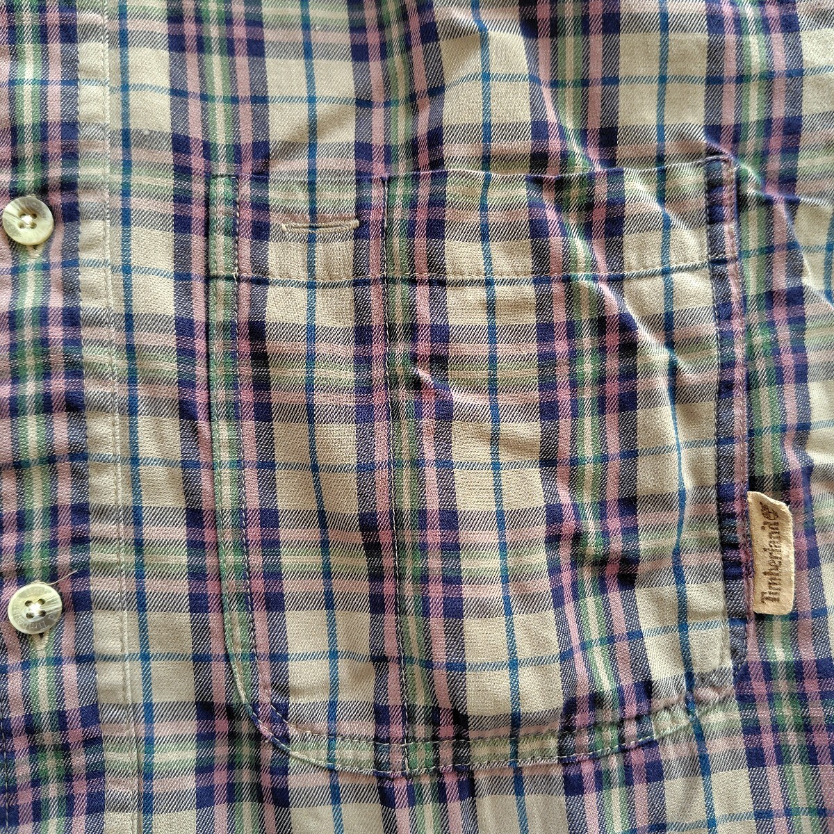 90s ティンバーランド Timberland 長袖 チェック ボタンダウン シャツ XL(表示Ｓ)_画像4