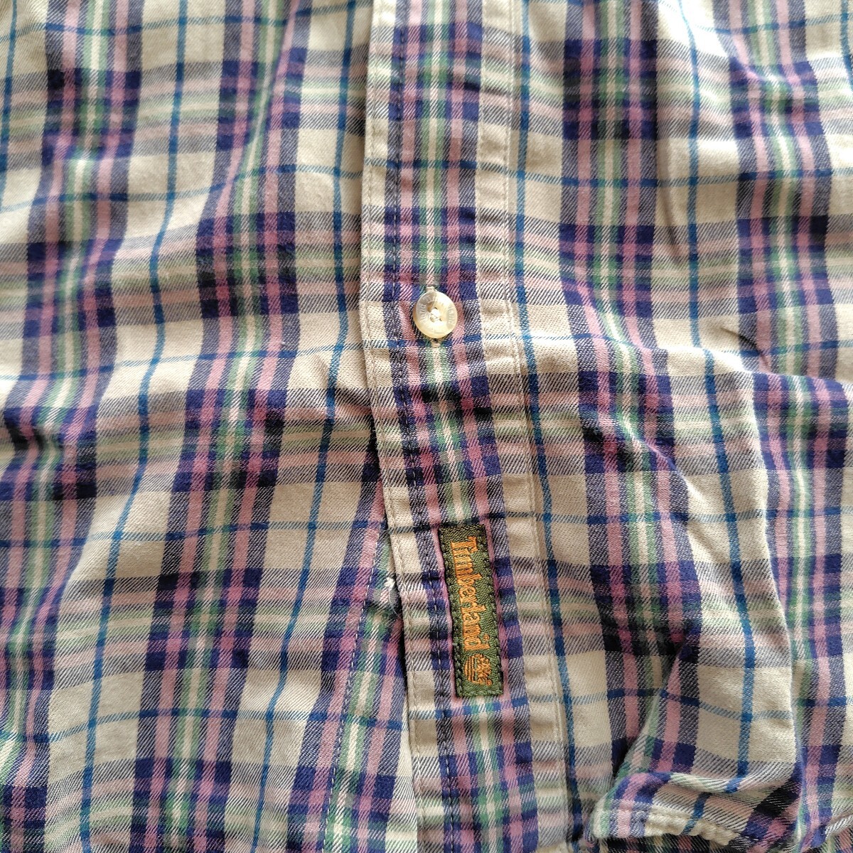90s ティンバーランド Timberland 長袖 チェック ボタンダウン シャツ XL(表示Ｓ)_画像5
