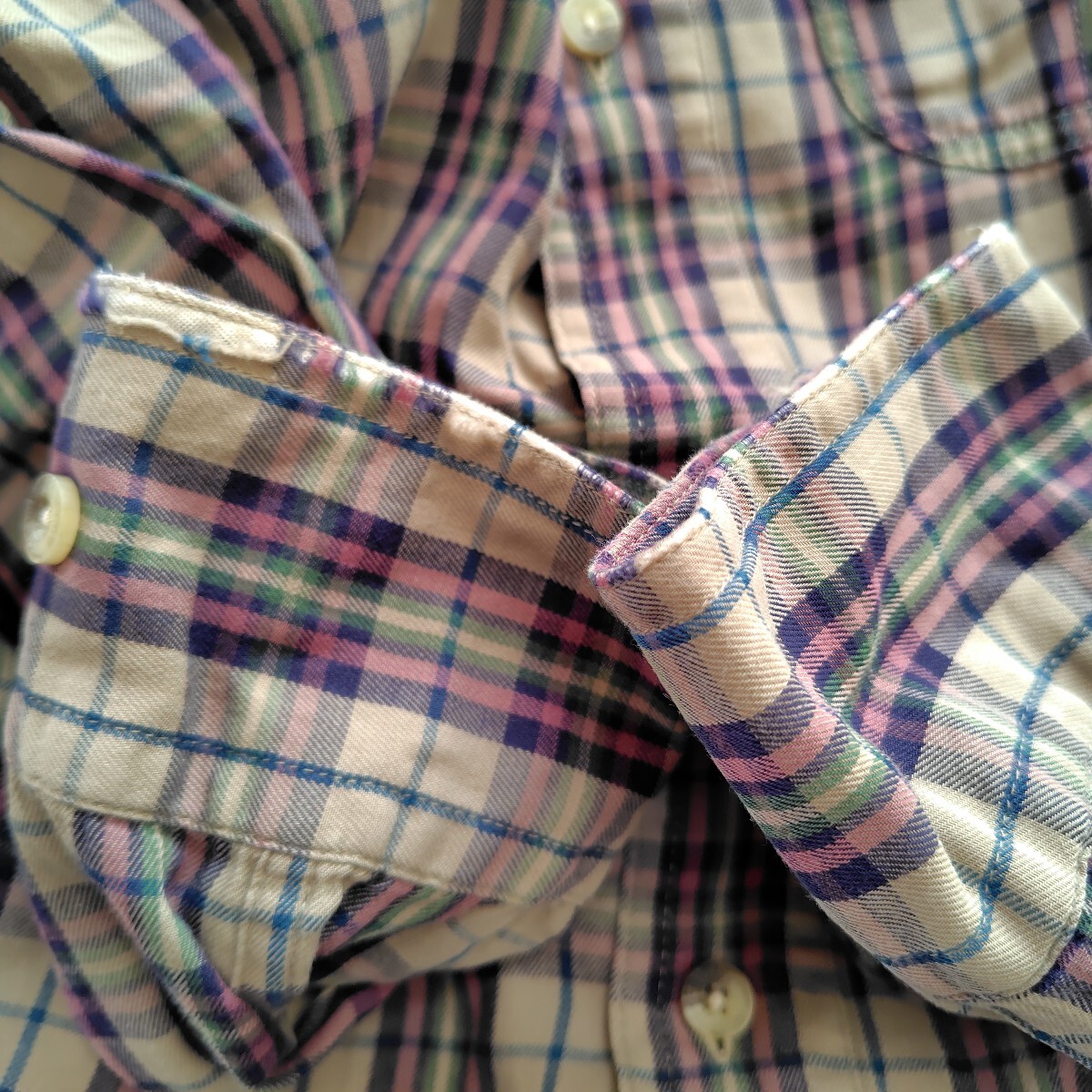 90s ティンバーランド Timberland 長袖 チェック ボタンダウン シャツ XL(表示Ｓ)_画像10