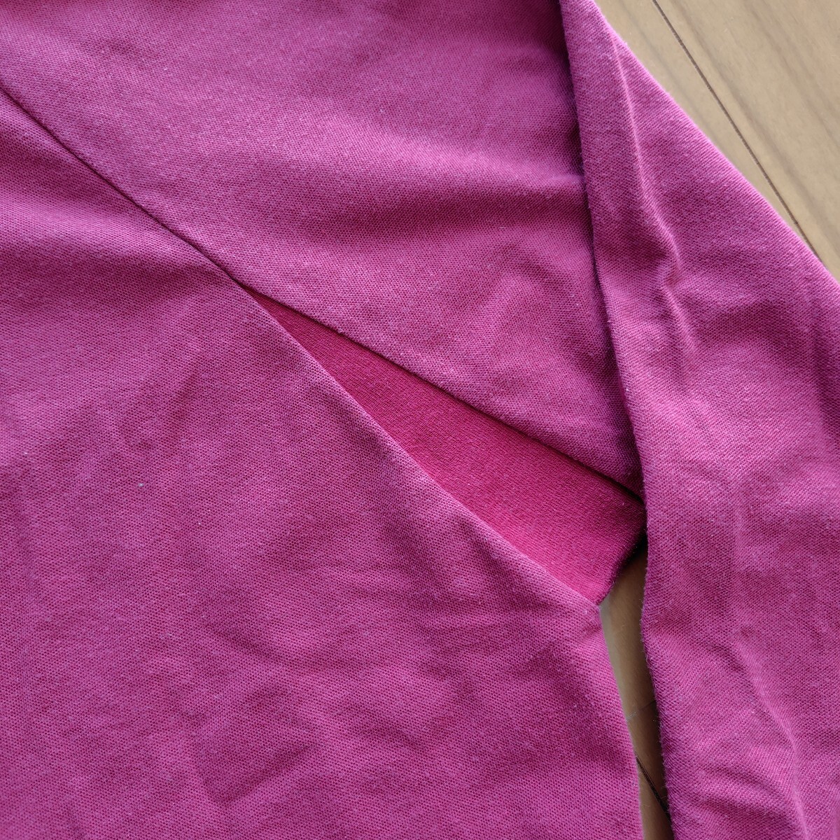 ヴィンテージ80s クロコダイル Crocodile 長袖ポロシャツ L(表示EL) ワイン_画像8