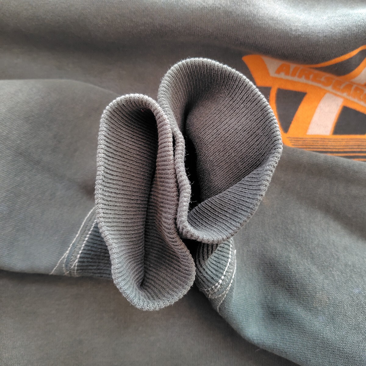 90s リアルマッコイズ Real McCoys 両面染込みプリント Vガゼット スウェットシャツ トレーナー M(38)　AIRESEARCH_画像5