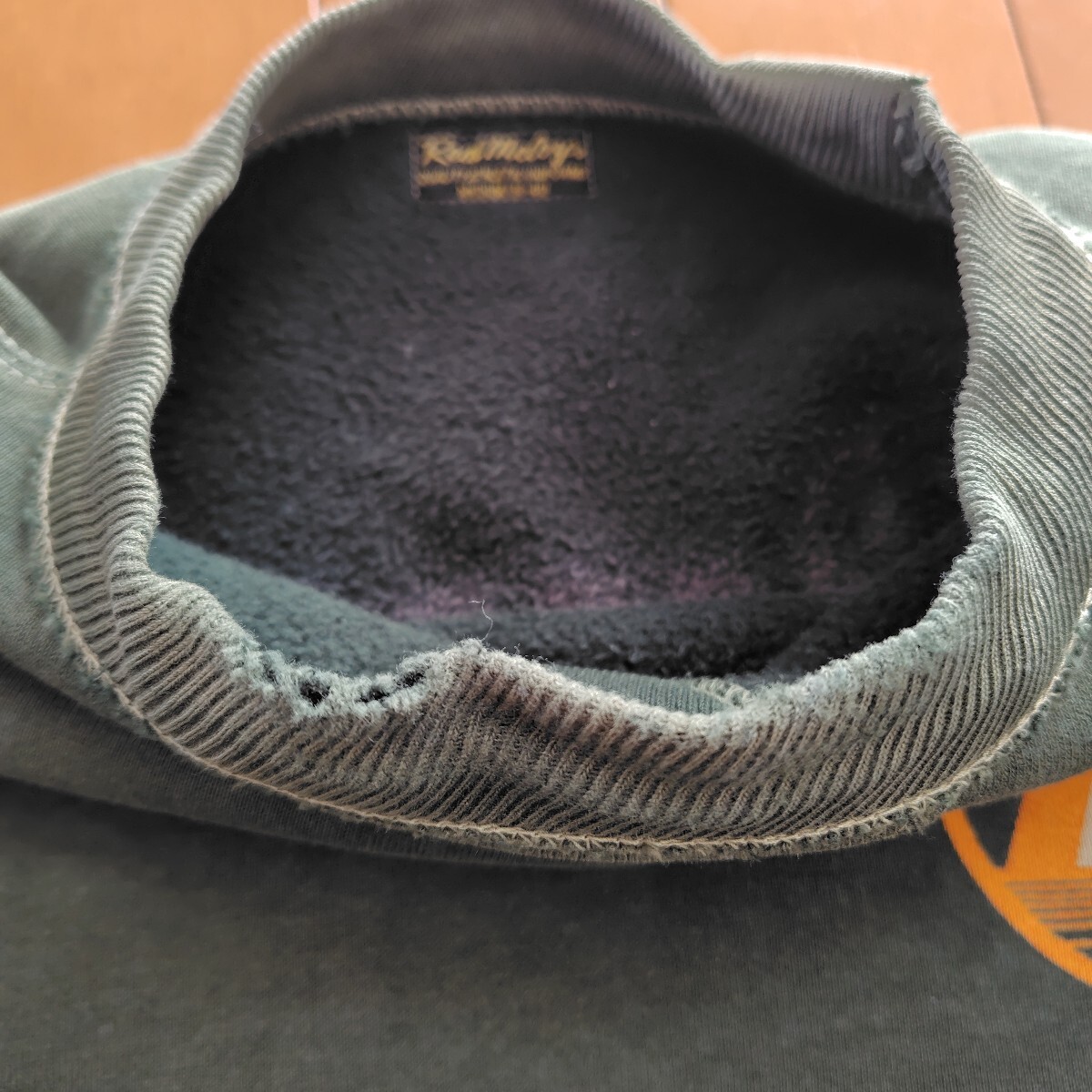 90s リアルマッコイズ Real McCoys 両面染込みプリント Vガゼット スウェットシャツ トレーナー M(38)　AIRESEARCH_画像8