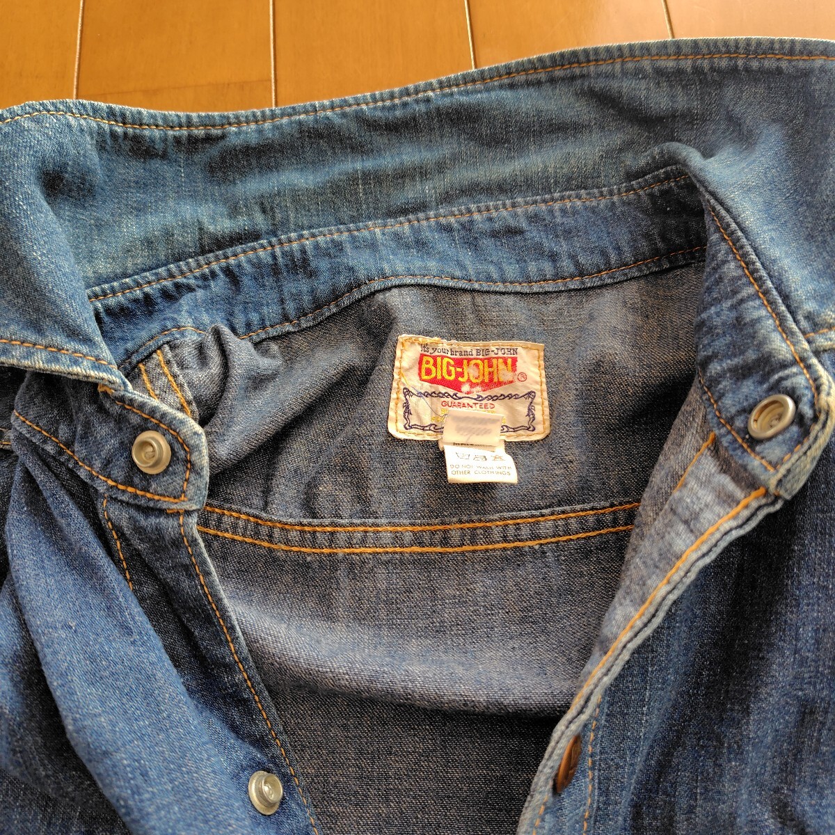 ヴィンテージ 70s ビッグジョン BIG-JOHN デニムシャツ デニムジャケット M_画像6
