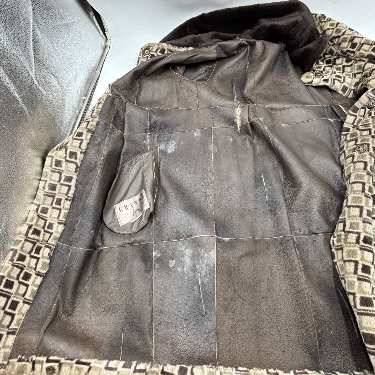  GRANDI グランディ レザー コート ラビット レディース ファッション_画像4