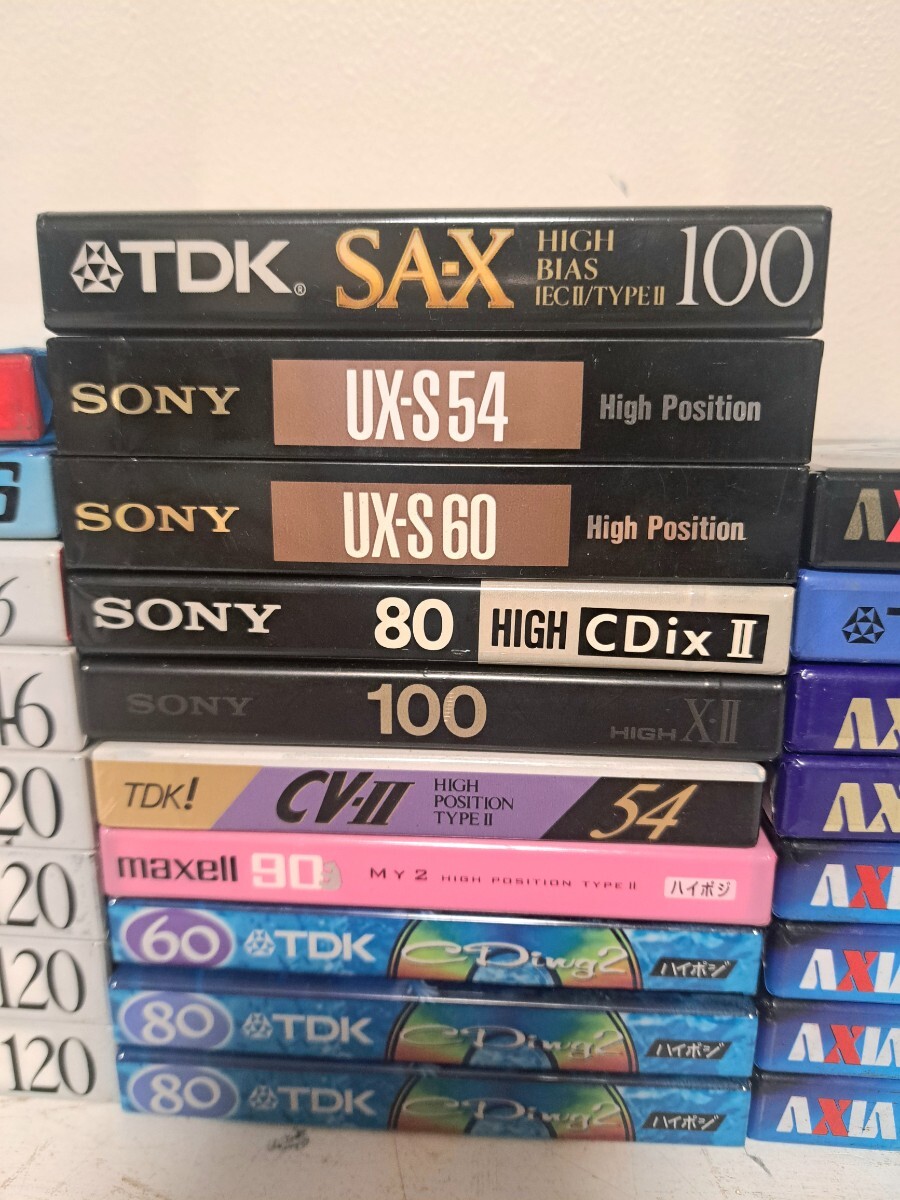  не использовался 26шт.@ совместно высокий позиция maxell sony AXIA sony/ кассетная лента / Hi Posi 