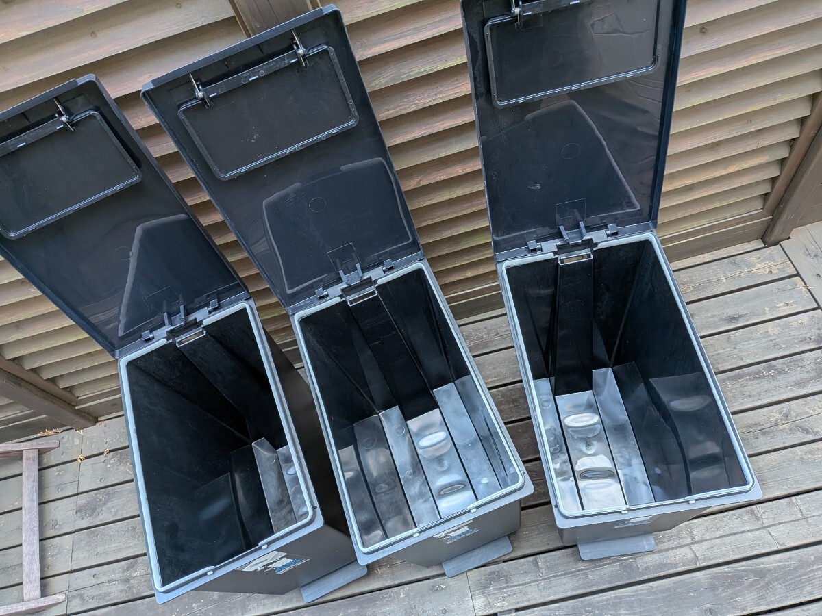 ダストボックス ゴミ箱 ペールボックス ステンレス ペダル式 45L 3セット_画像6