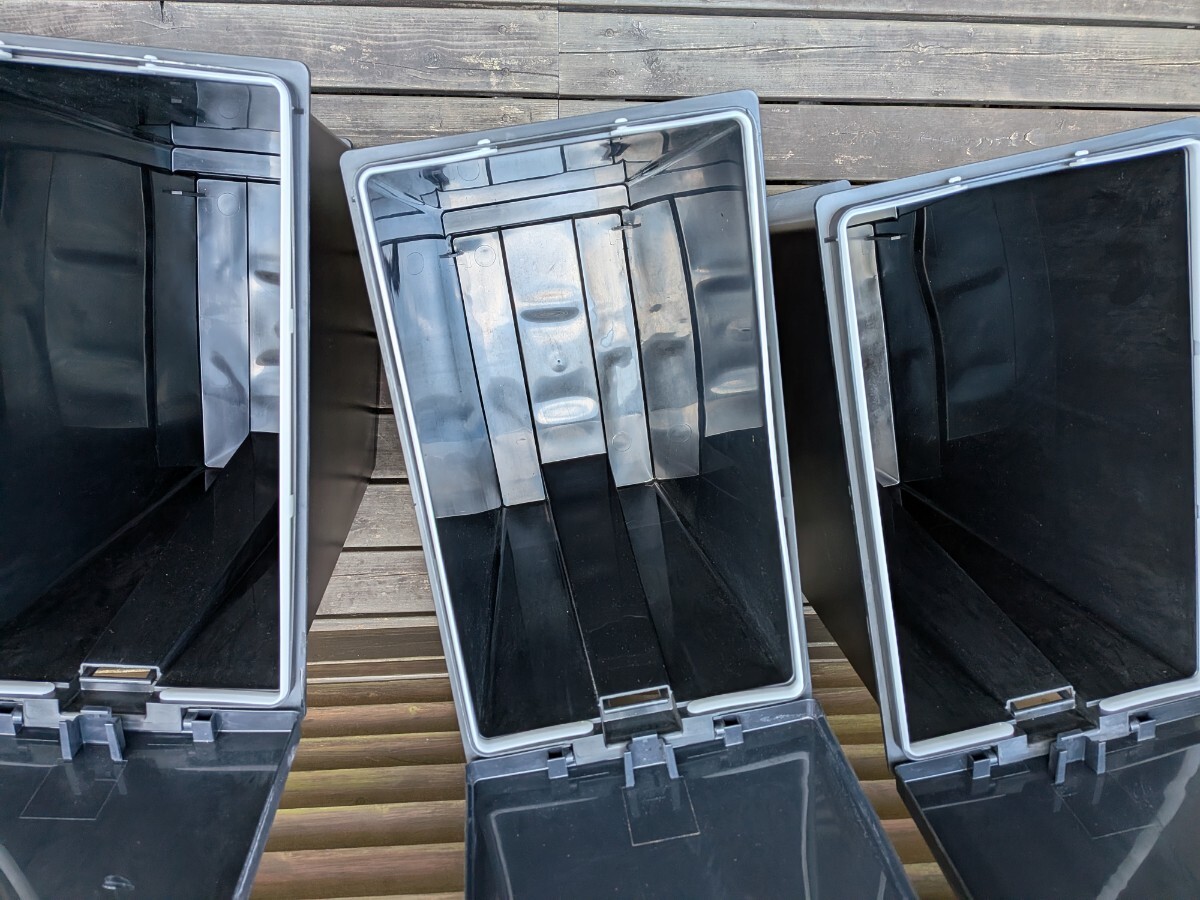 ダストボックス ゴミ箱 ペールボックス ステンレス ペダル式 45L 3セット_画像7