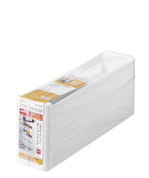 【値下げ】 隙間収納 3段 幅12cm 奥行55cm ワゴン キャスター付き すきま収納 M5-MGKFU8232_画像7