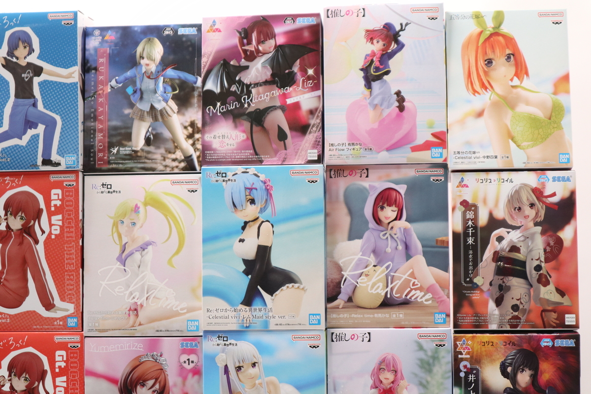 054-m237 【未開封】 リコリス・リコイル リゼロ ぼっち・ざ・ろっく ウマ娘 このすば ホロライブ 他プライズフィギュアまとめ36個セット_画像3