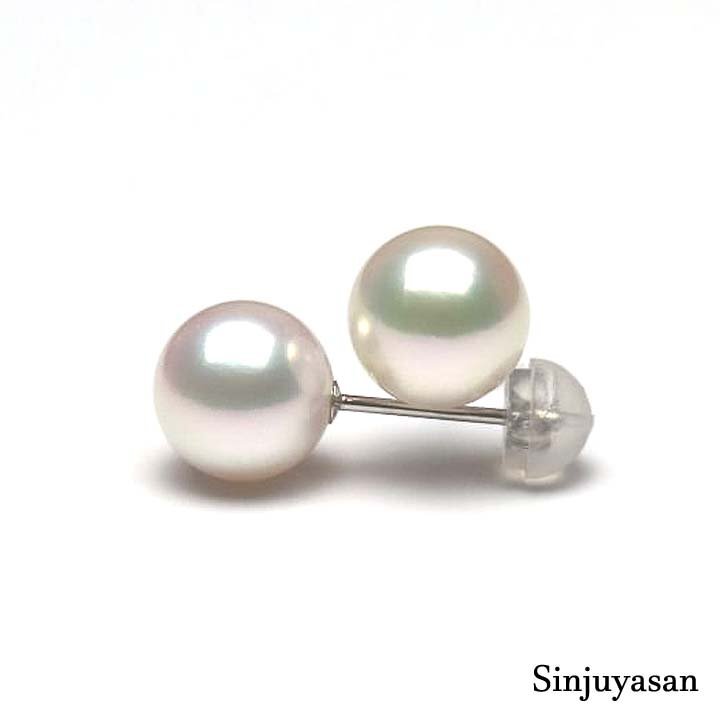 真珠屋さん 冠婚葬祭に【ホワイトピンク】最高の色！8.0mm アコヤ真珠 プラチナ Pt900ピアス 伊勢志摩産特選パール 花珠 新品_画像2