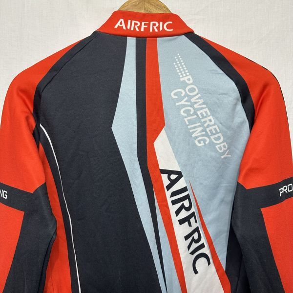 AIRFRIC エアーフリック レーシング 長袖 ロング スリーブ サイクル ジャージ ウエア 裏起毛 黒 ブラック M フルジップ 自転車 b22619_画像5
