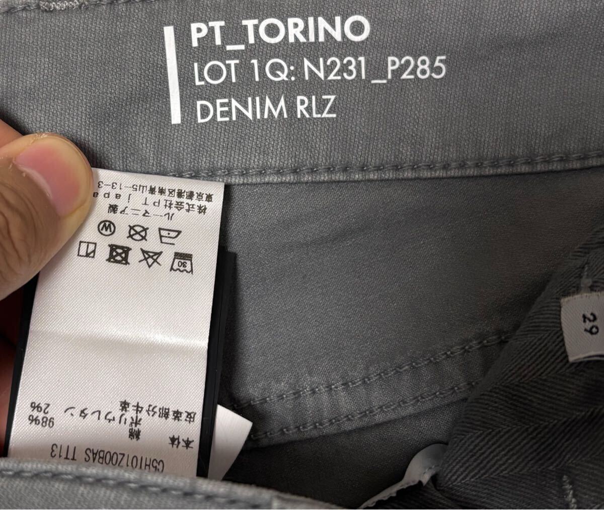 状態良好 PT TORINO ピーティートリノ サイズ 29 コットン パンツ グレー系 GRUNGE S〜M カラーパンツ トラウザーズ スラックス 送料無料_画像7