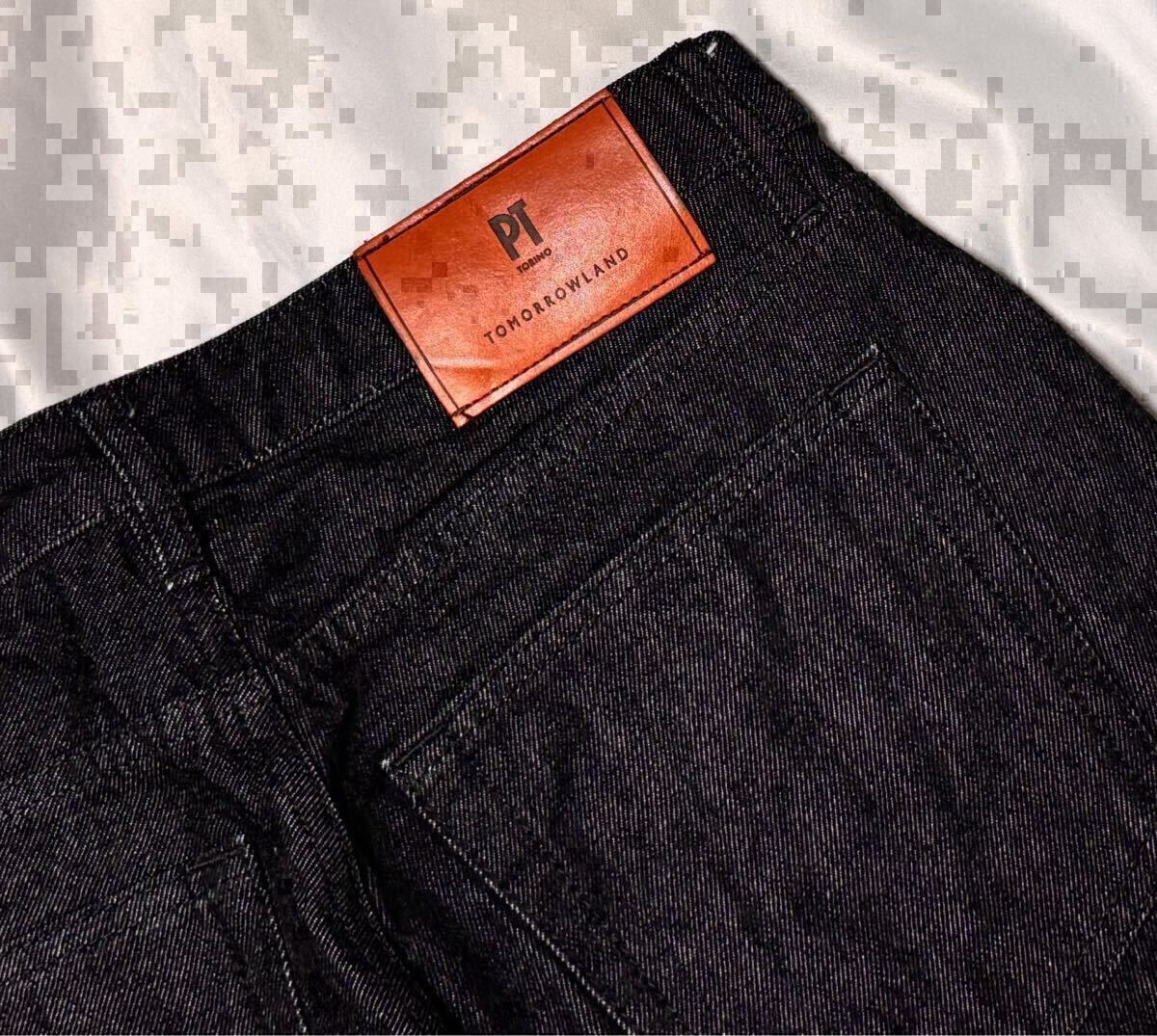 状態良好 PT TORINO ピーティートリノ サイズ 29 S〜M デニムパンツ ブラック系 TOM 1 デニムパンツ ジーンズ TOMORROWLAND 送料無料_画像10