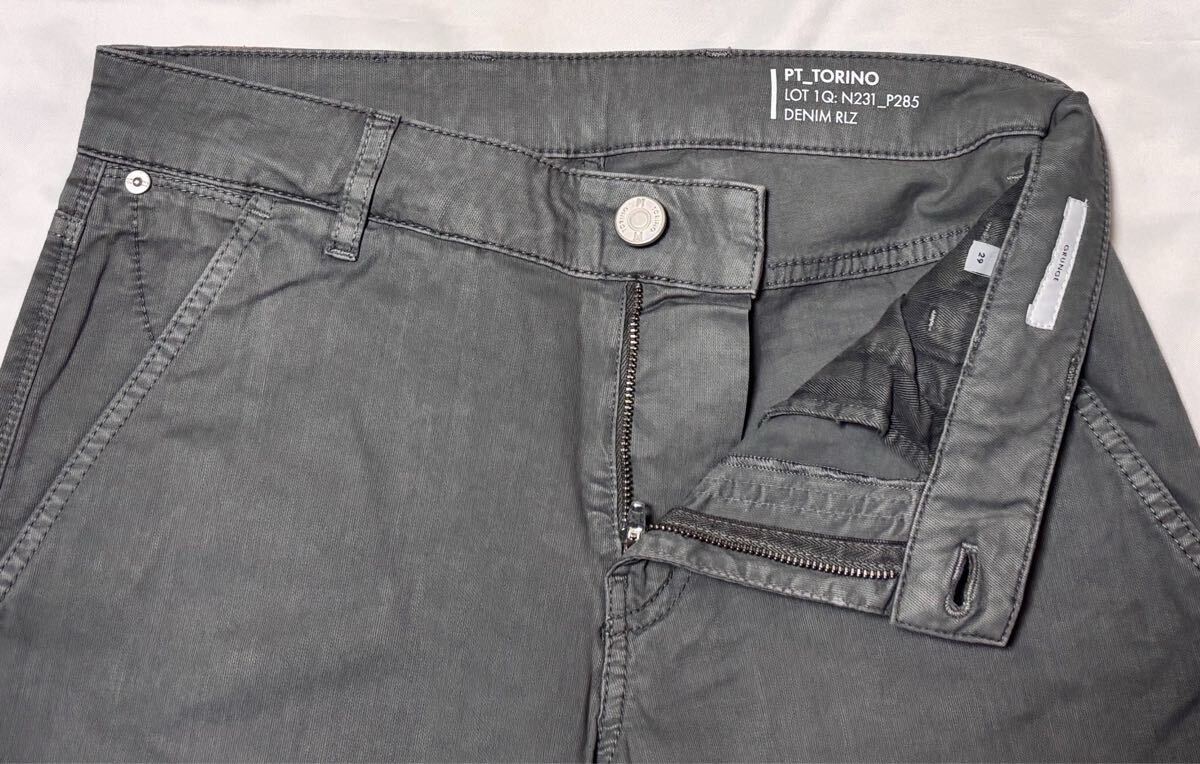 状態良好 PT TORINO ピーティートリノ サイズ 29 コットン パンツ グレー系 GRUNGE S〜M カラーパンツ トラウザーズ スラックス 送料無料_画像5