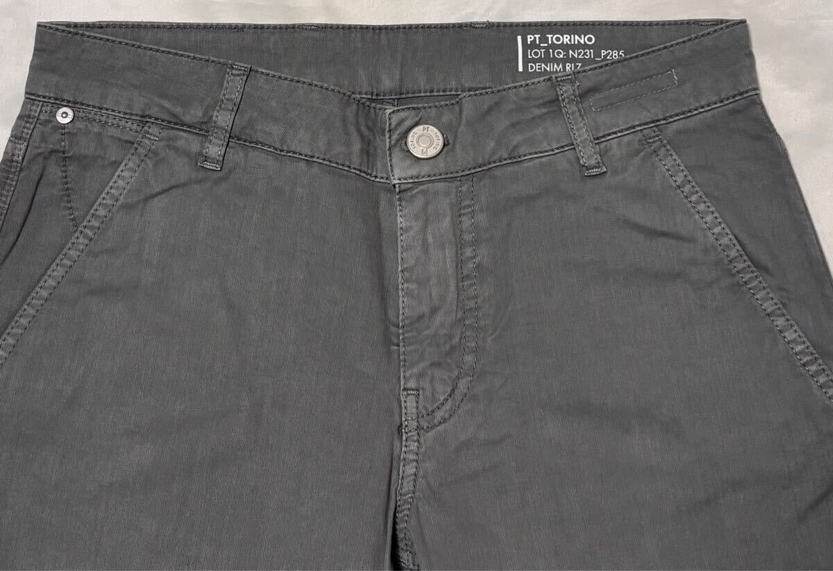 状態良好 PT TORINO ピーティートリノ サイズ 29 コットン パンツ グレー系 GRUNGE S〜M カラーパンツ トラウザーズ スラックス 送料無料_画像4