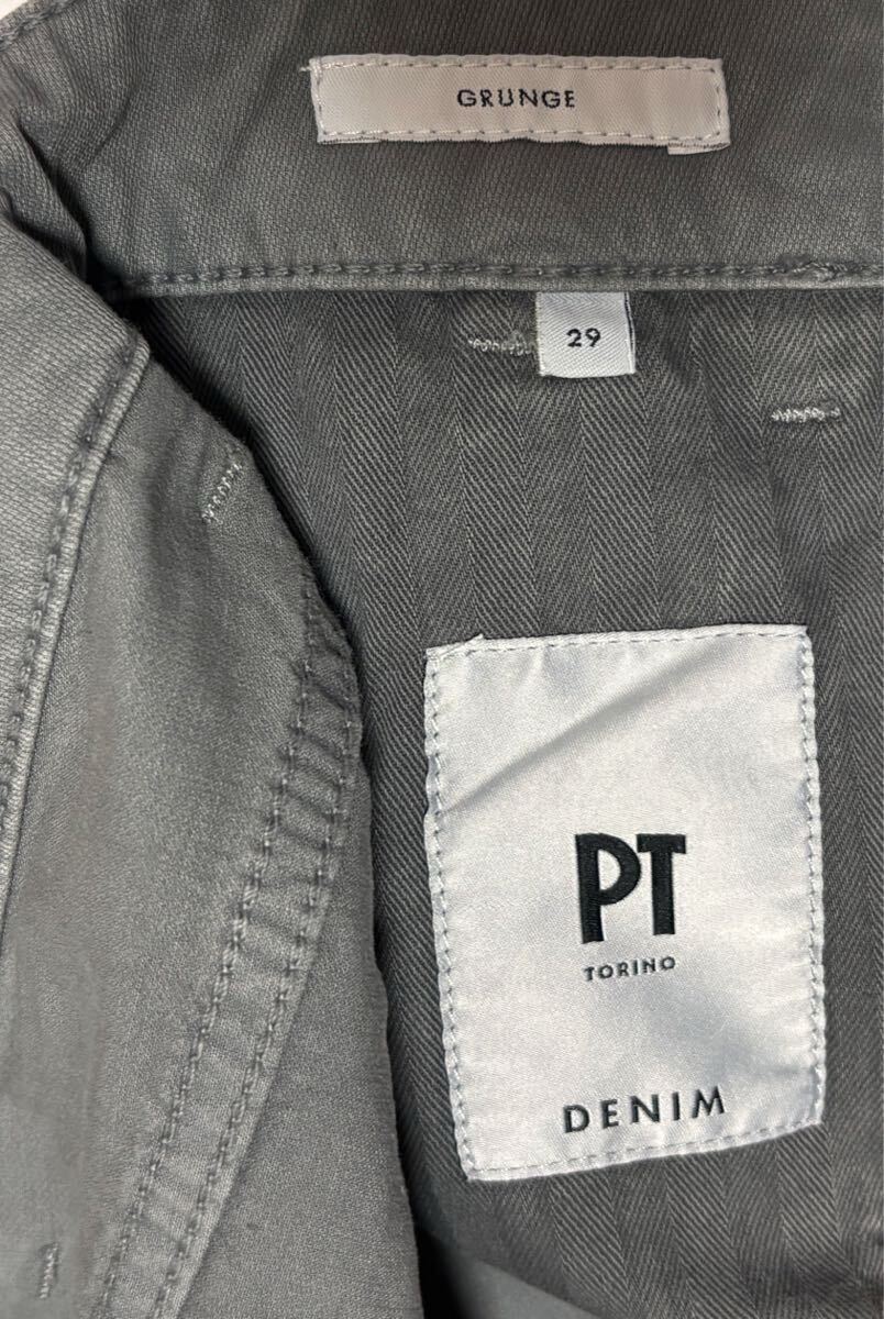 状態良好 PT TORINO ピーティートリノ サイズ 29 コットン パンツ グレー系 GRUNGE S〜M カラーパンツ トラウザーズ スラックス 送料無料_画像6
