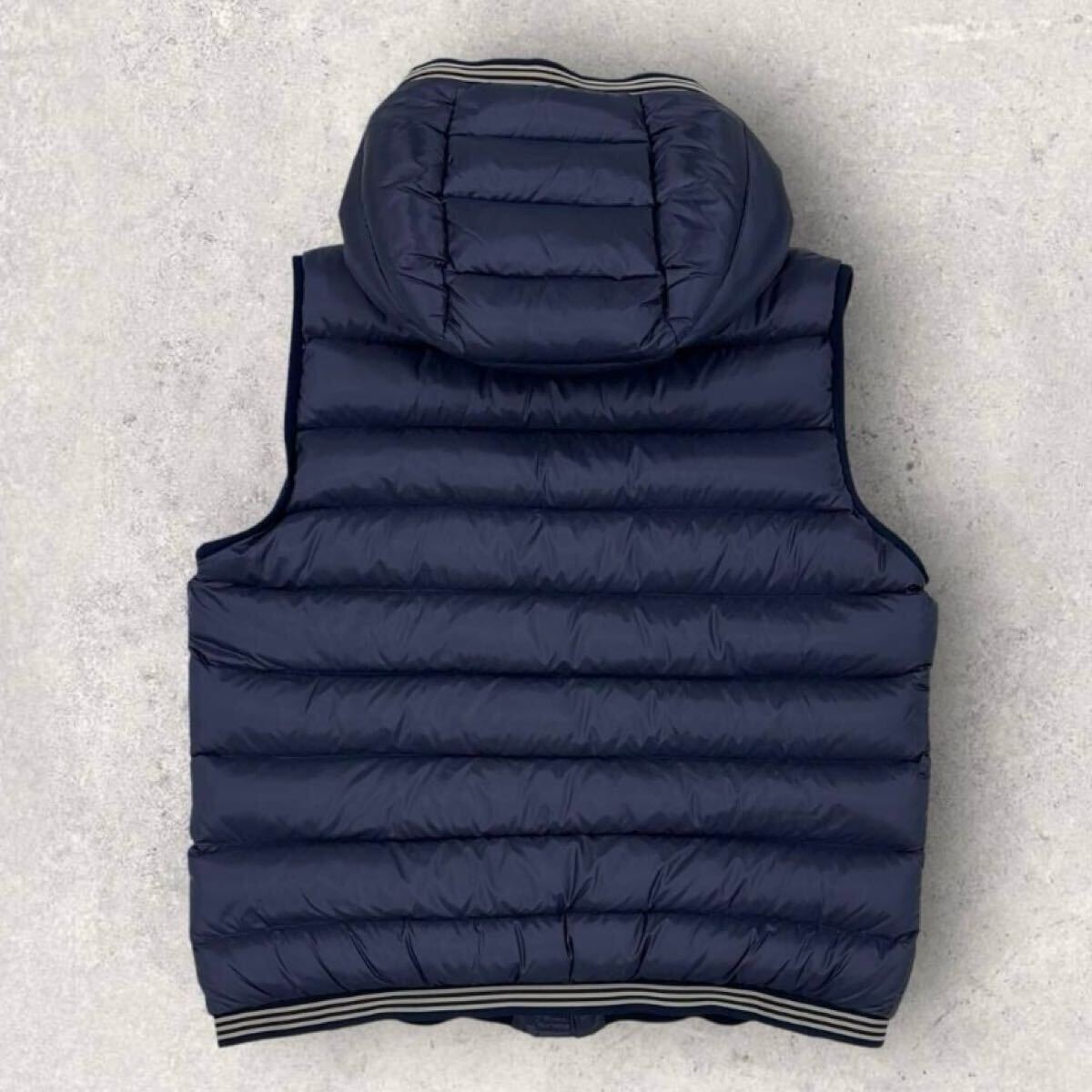 極美品】 MONCLER モンクレールダウンベスト AMIENS 紺フード_画像5