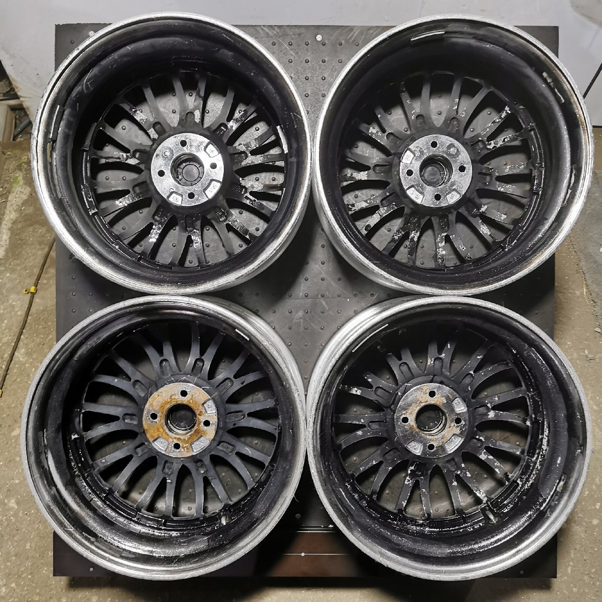 D10-30【4本価格】【17×7J 17x8J 4x100 ET+35/+25 ハブ60】WORK SEEKER・前後サイズ違い・店頭引取可能・適格請求書発行可能★中古品_画像8
