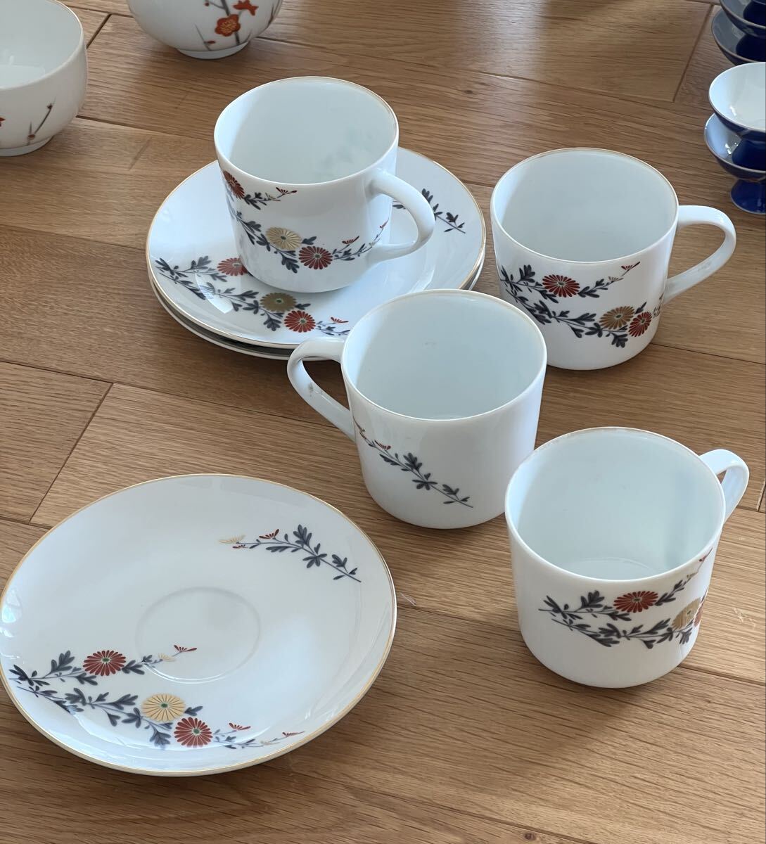 深川製磁 花瓶 皿 カップ&ソーサー 茶器 酒器 まとめて 有田焼 和食器 食器 湯呑_画像2