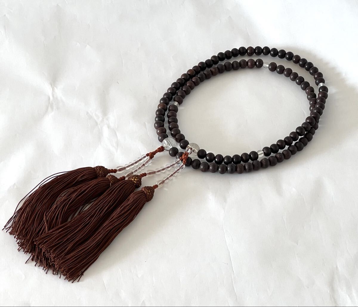 【未使用】 数珠 念珠 鉄刀木 タガヤサン 男性用 仏具_画像1