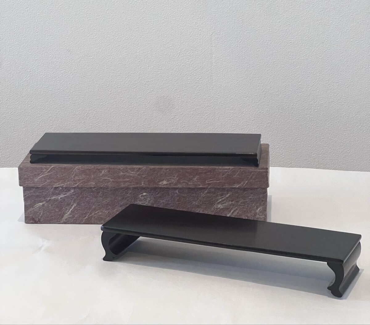 【未使用】京佛具 紫丹 紫檀 ワラビ卓 2個セット 仏具_画像1