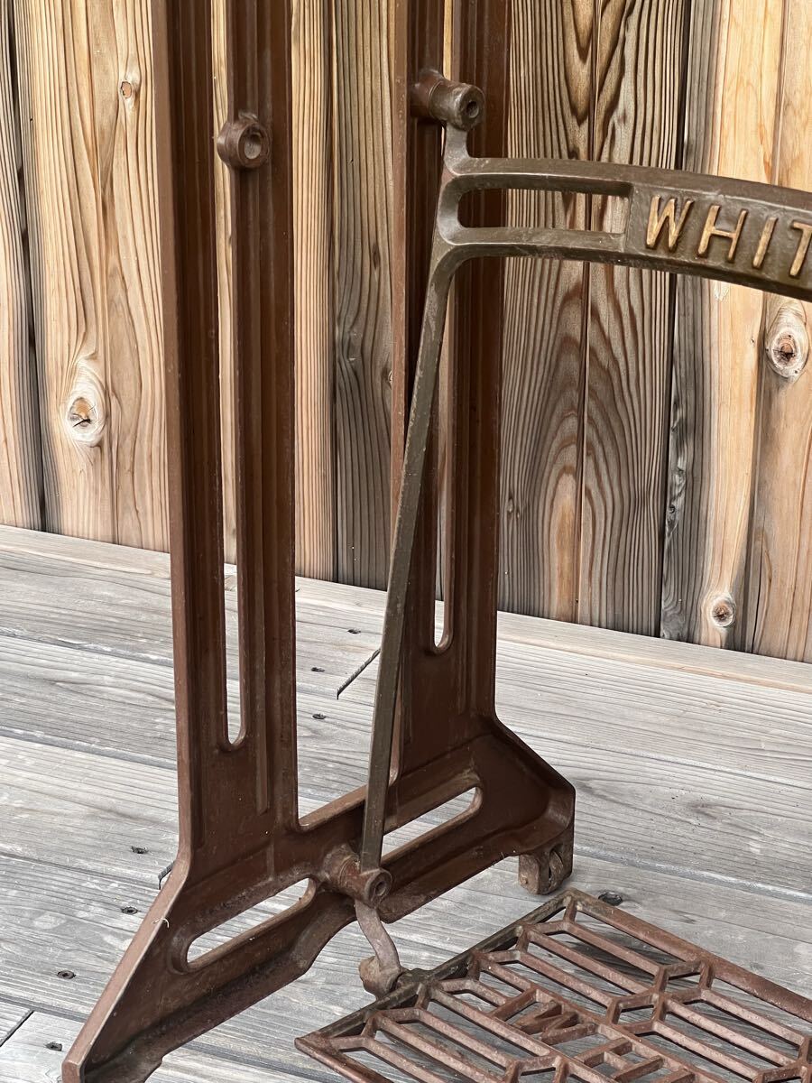 WHITE ホワイト ミシン脚 足踏みミシン 鉄脚 網脚 ビンテージ アンティーク レトロ インテリア ミシン台_画像5