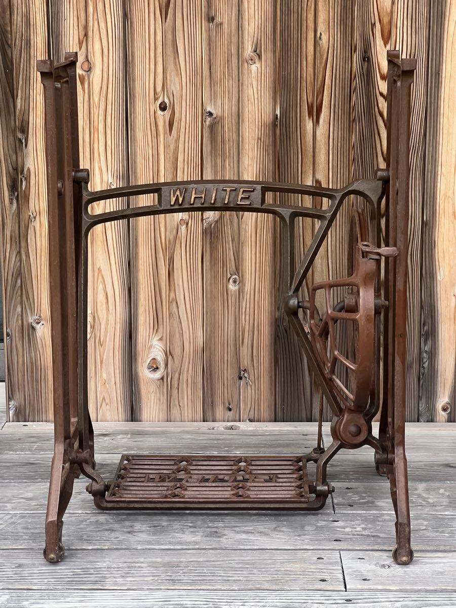 WHITE ホワイト ミシン脚 足踏みミシン 鉄脚 網脚 ビンテージ アンティーク レトロ インテリア ミシン台_画像1