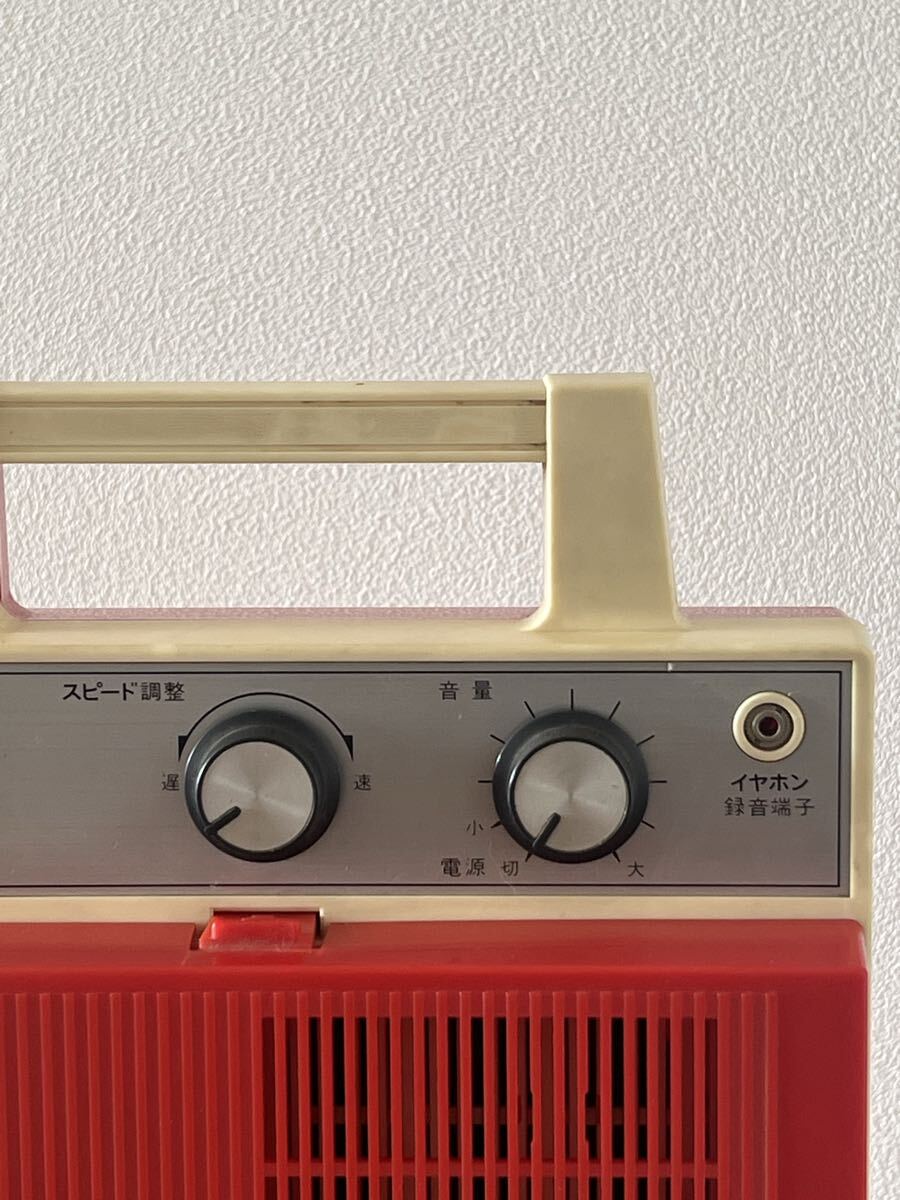 HITACHI 日立 ポータブルレコードプレーヤー MQ-25 ポータブルプレーヤー アンティーク 昭和レトロ 動作確認済_画像4
