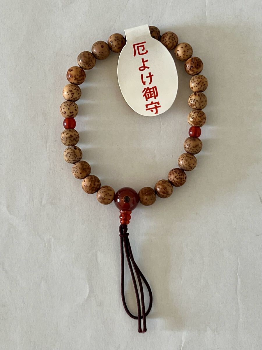 【未使用】星月菩提樹 腕輪念珠 ブレスレット 数珠 巳年 厄よけ御守 普賢菩薩_画像3