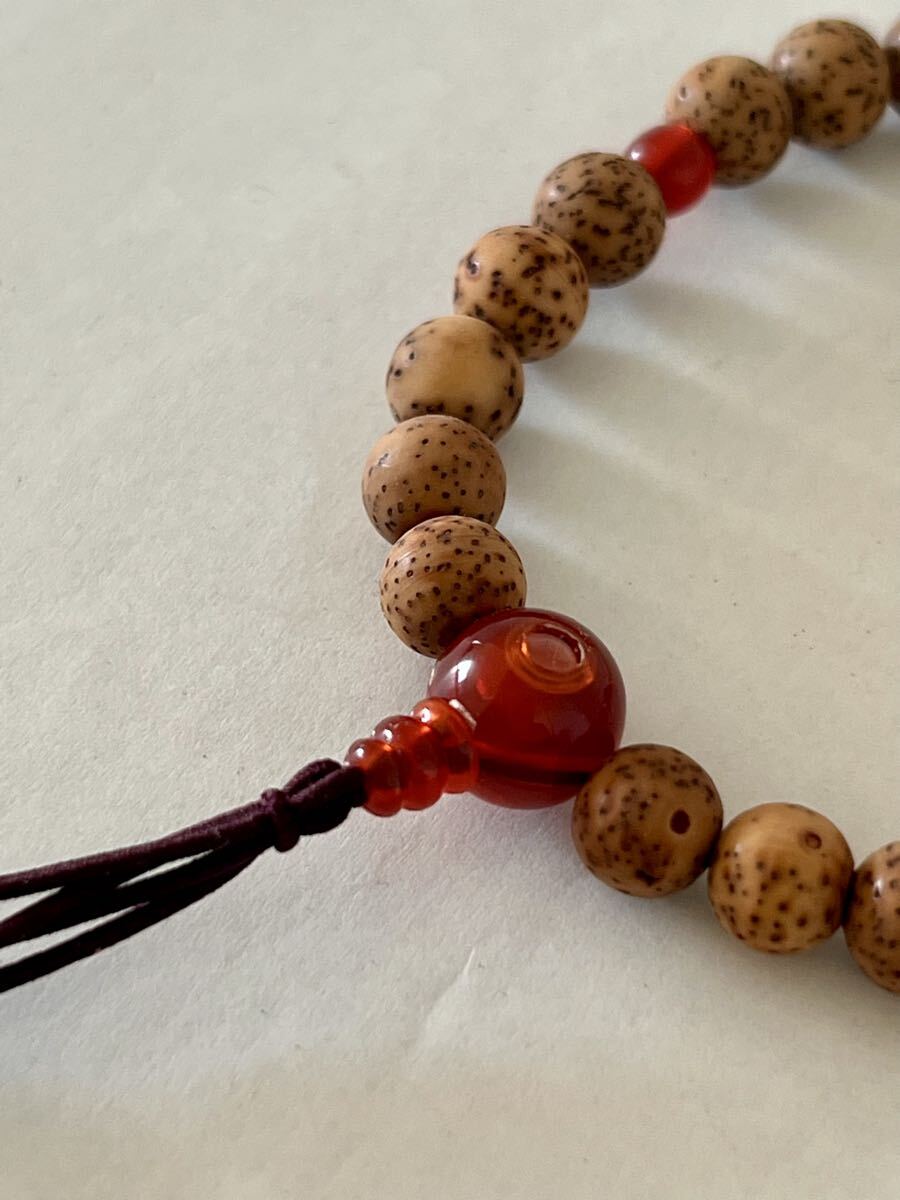 【未使用】星月菩提樹 腕輪念珠 ブレスレット 数珠 戌年 阿弥陀如来 厄よけ御守_画像5