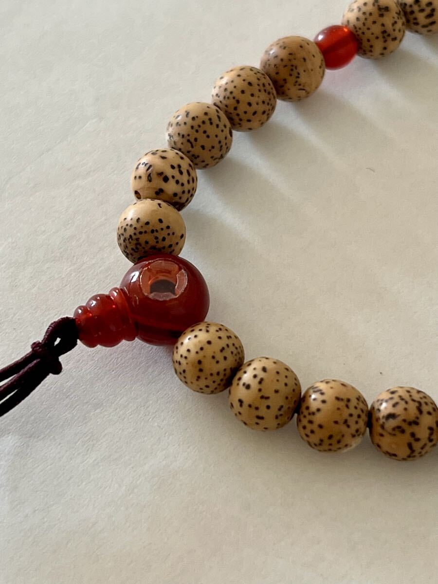 【未使用】星月菩提樹 腕輪念珠 ブレスレット 数珠 寅年 厄よけ御守 虚空蔵菩薩_画像4