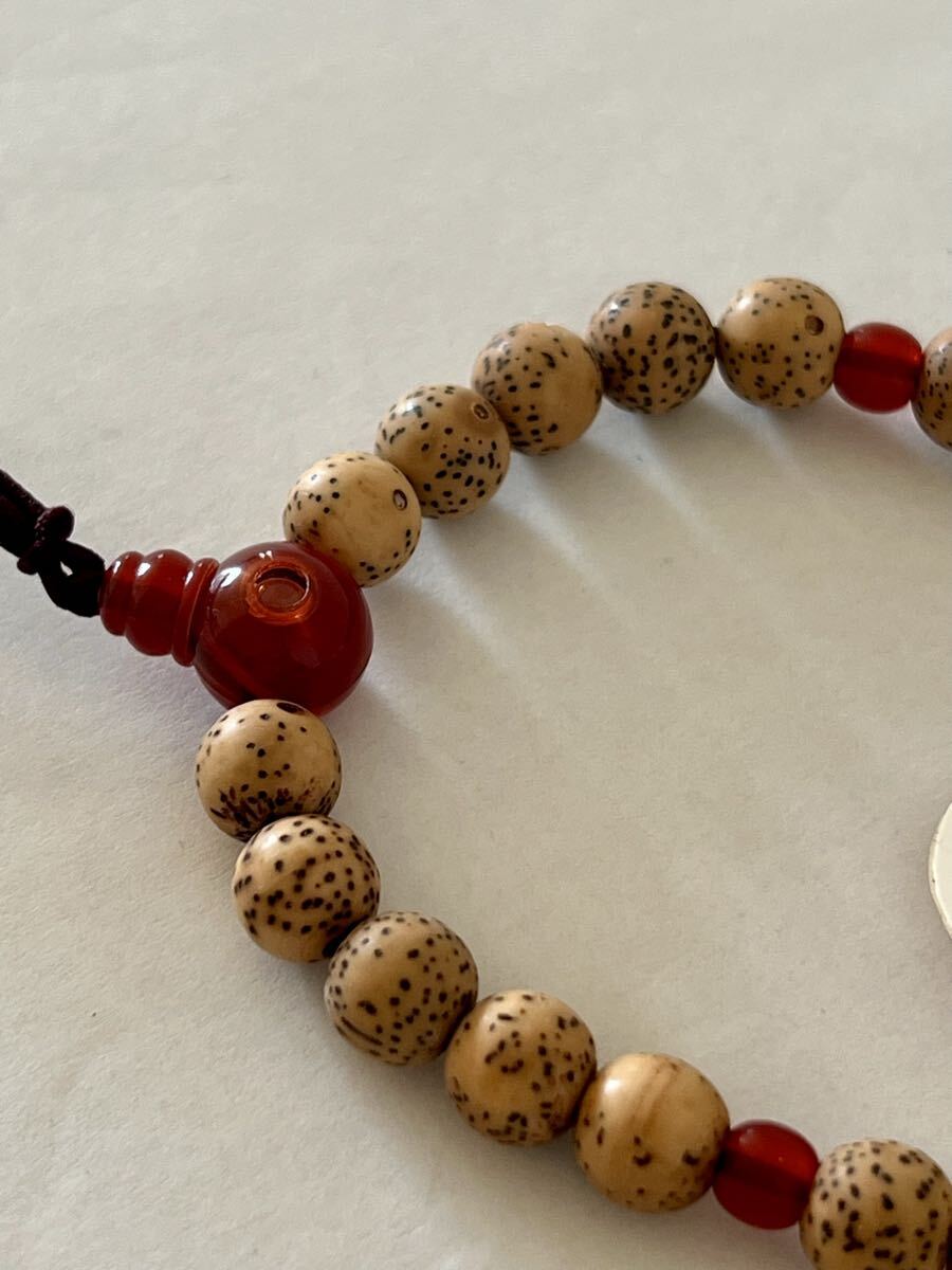 【未使用】星月菩提樹 腕輪念珠 ブレスレット 数珠 寅年 厄よけ御守 虚空蔵菩薩_画像7