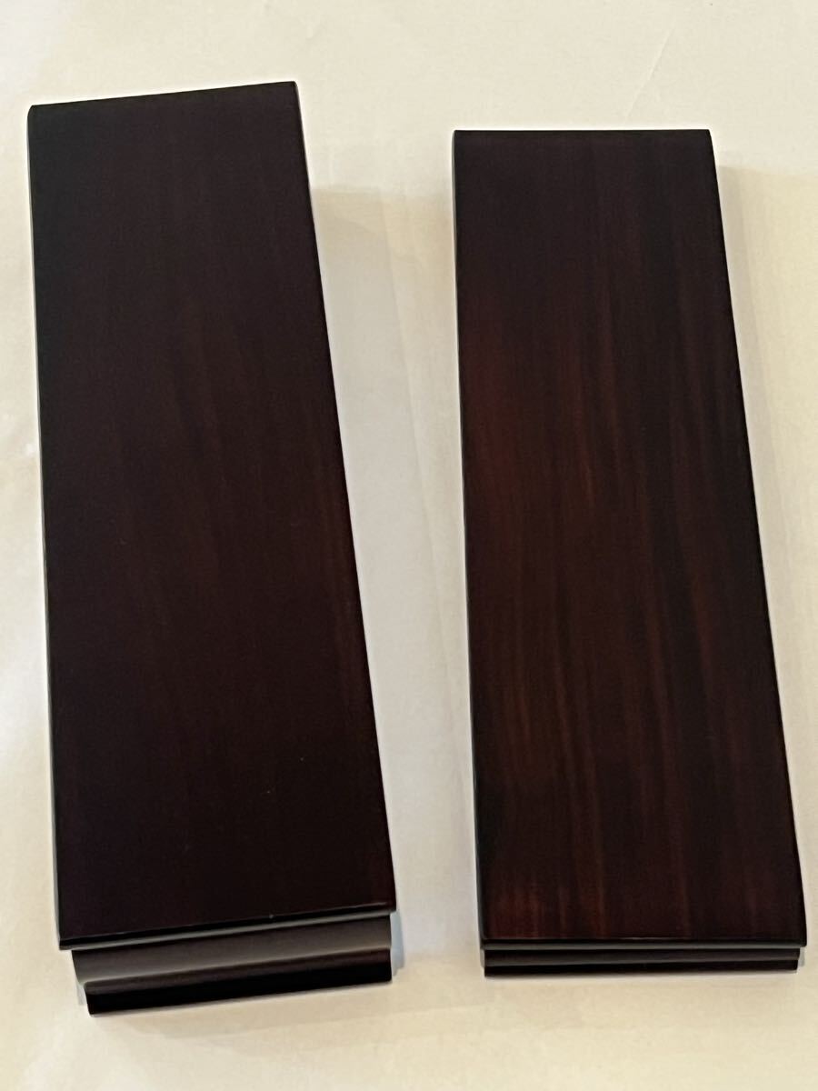 【未使用】京佛具 紫丹 紫檀 ワラビ卓 2個セット 仏具_画像6