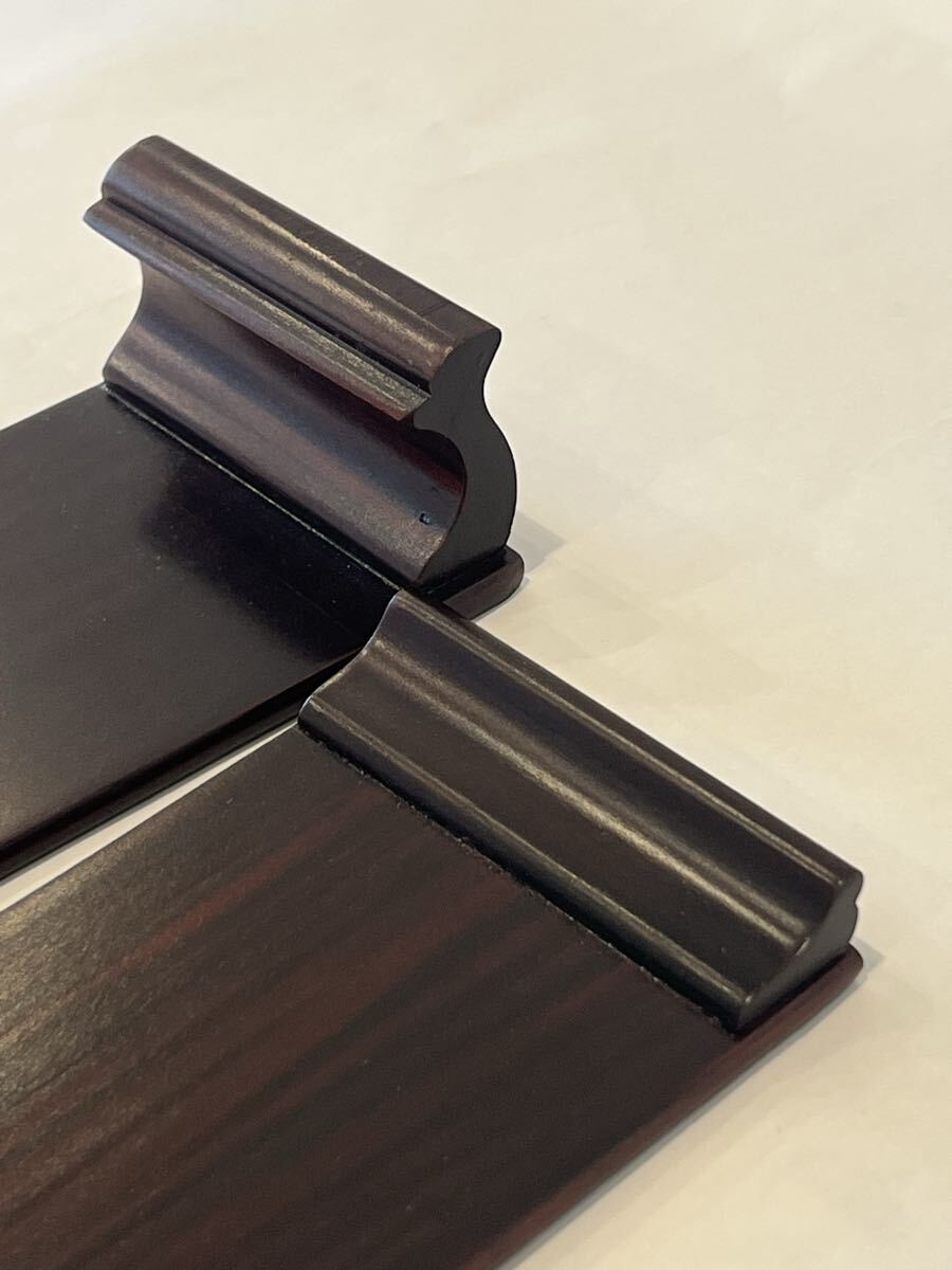 【未使用】京佛具 紫丹 紫檀 ワラビ卓 2個セット 仏具_画像8