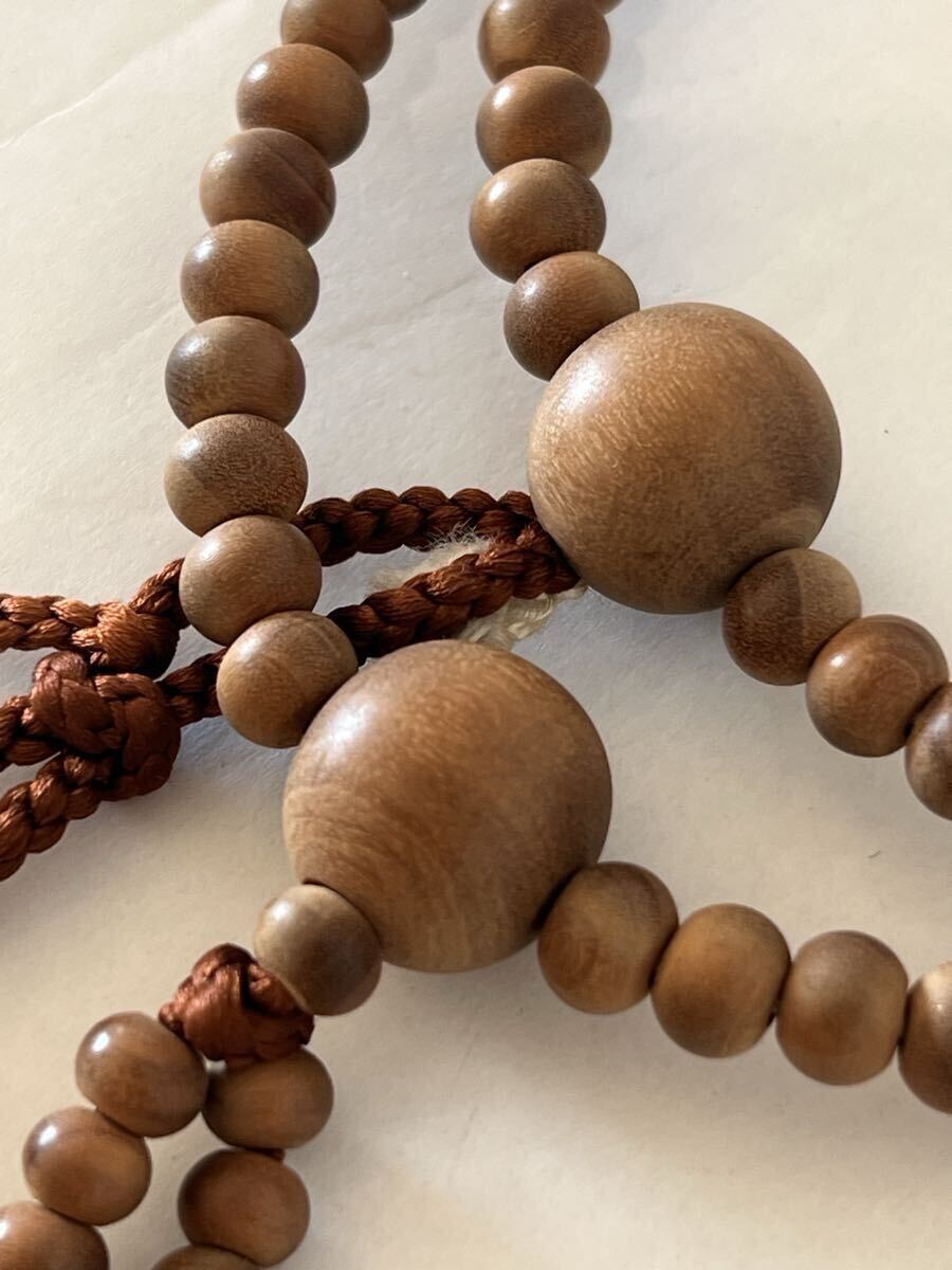 【未使用】念珠 数珠 白丹 白檀 日蓮宗 仏具 法具_画像4