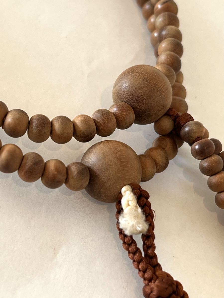【未使用】念珠 数珠 白丹 白檀 日蓮宗 仏具 法具_画像6