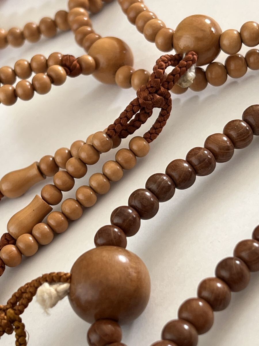 【未使用】 数珠 念珠 9本まとめて ツゲ 柘植 梅丹 みかん玉 仏具 法具 本式数珠_画像3